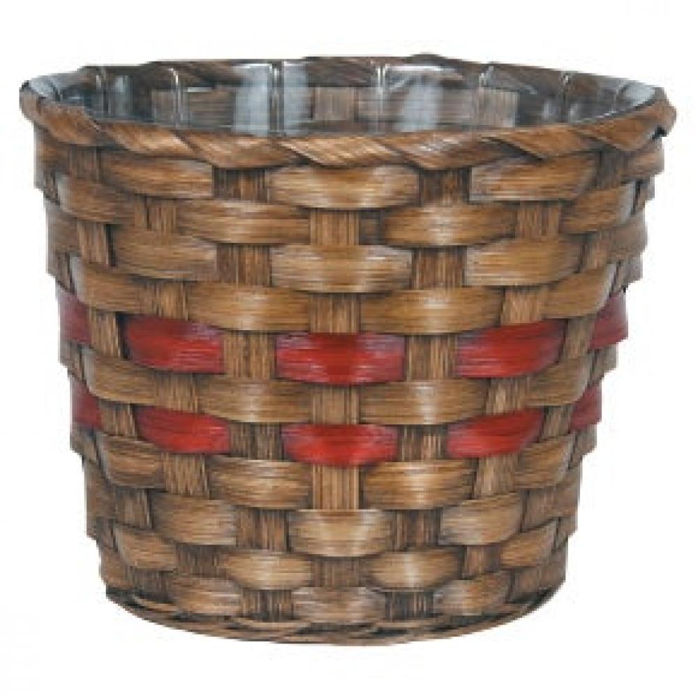 AI-3500NR-Q01 Red & Ginger Brown Woven Planter