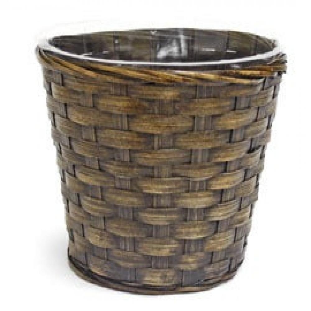 AI-3510GB-Q01 Brown Woven Basket Shape Planter