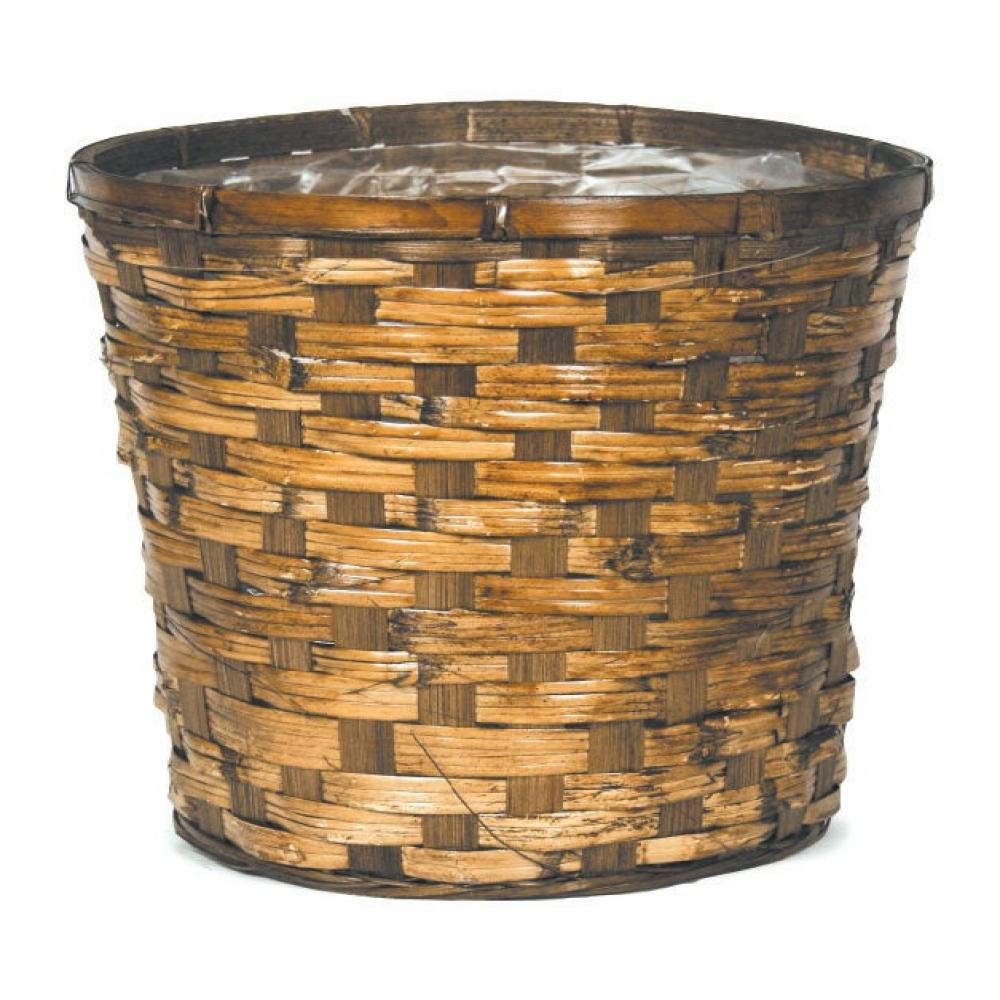 AI-3530-802-Q01 Basket Shaped Planter, Brown