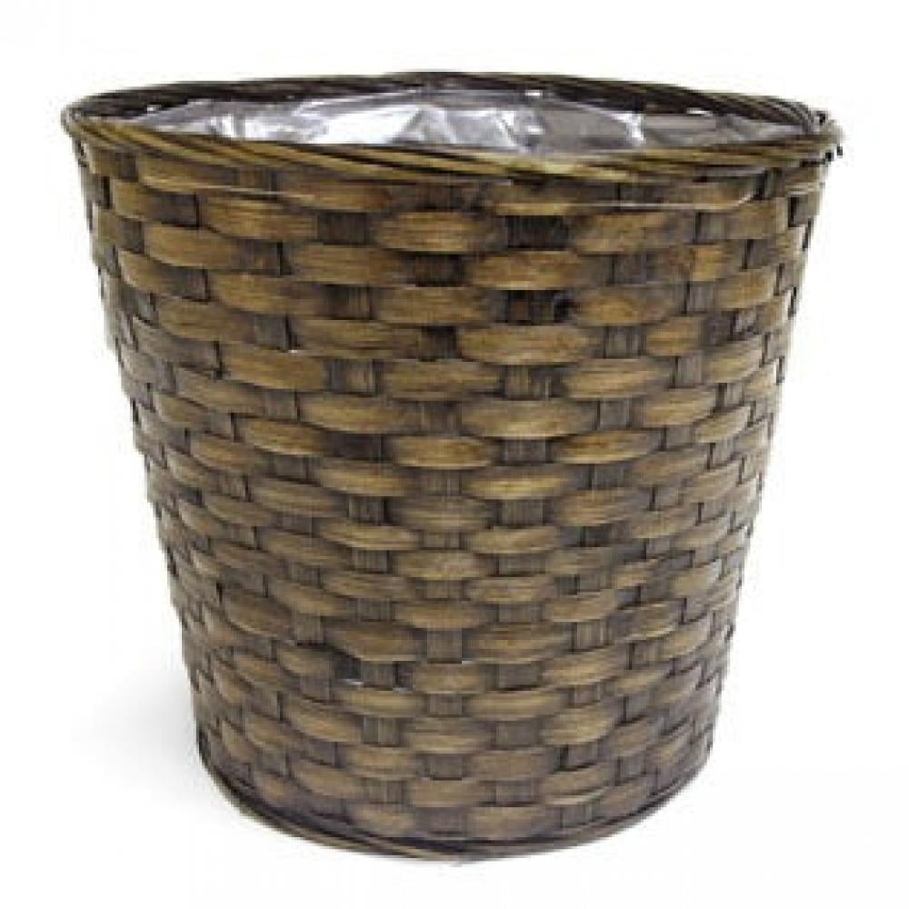 AI-3550GB-Q01 Basket Shaped Brown Woven Planter