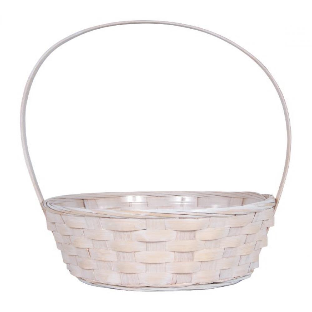 Picture of MDR Trading AI-4520WW-Q01 White Washed Bamboo Basket