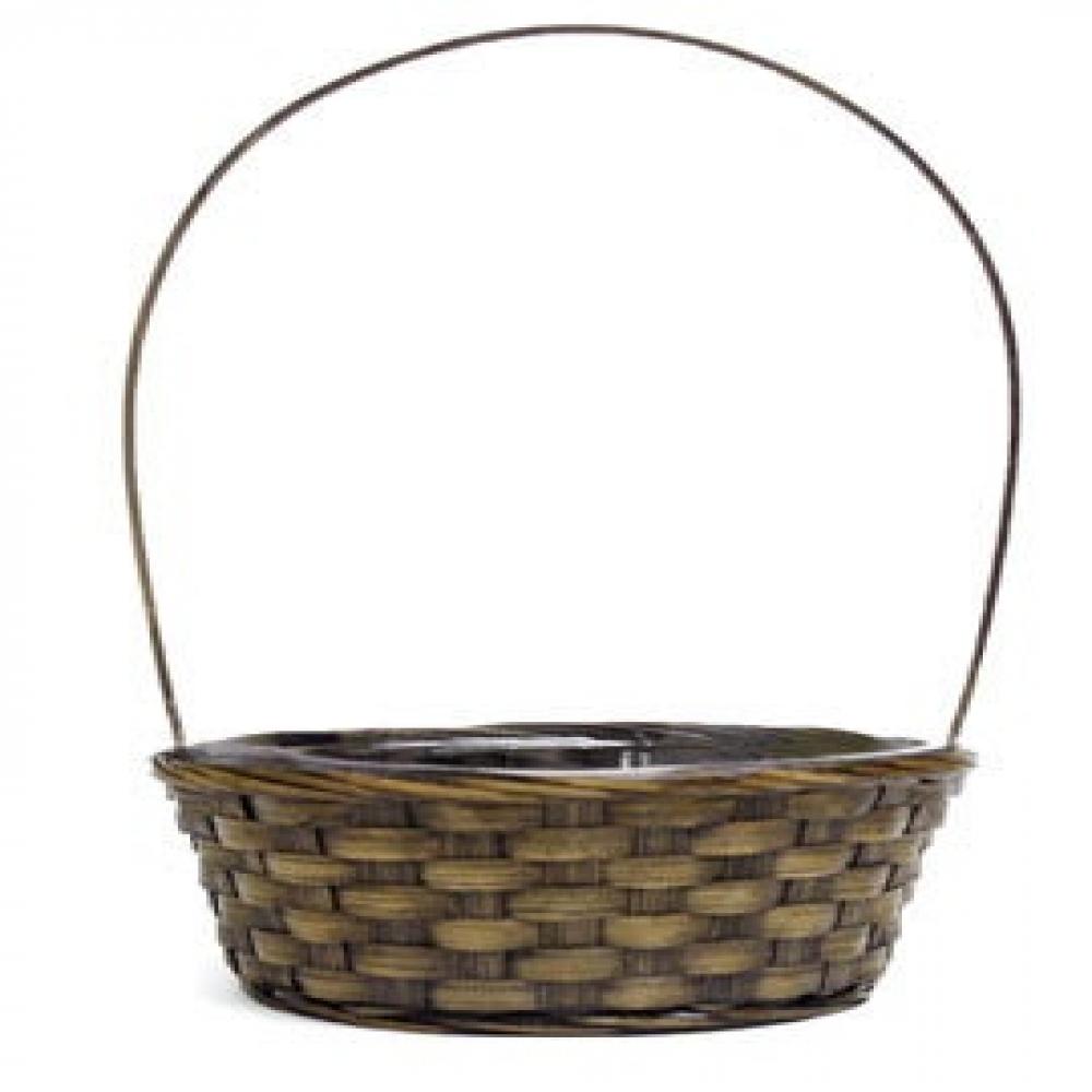 Picture of MDR Trading AI-4525GB-Q01 Brown Woven Long Handled Basket