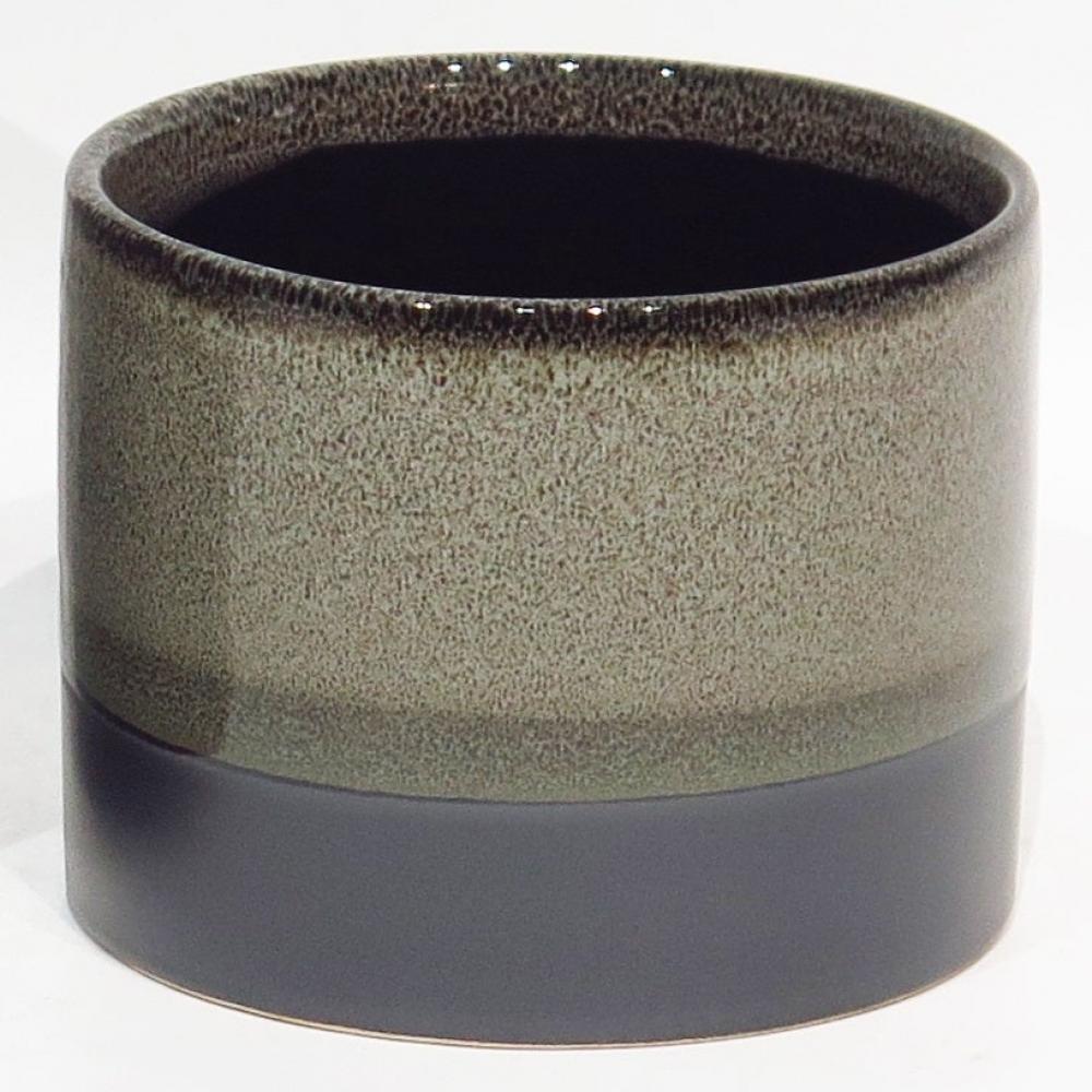 AI-CE00-177-Q01 Gray & Black Reactive Glaze Ceramic Planter