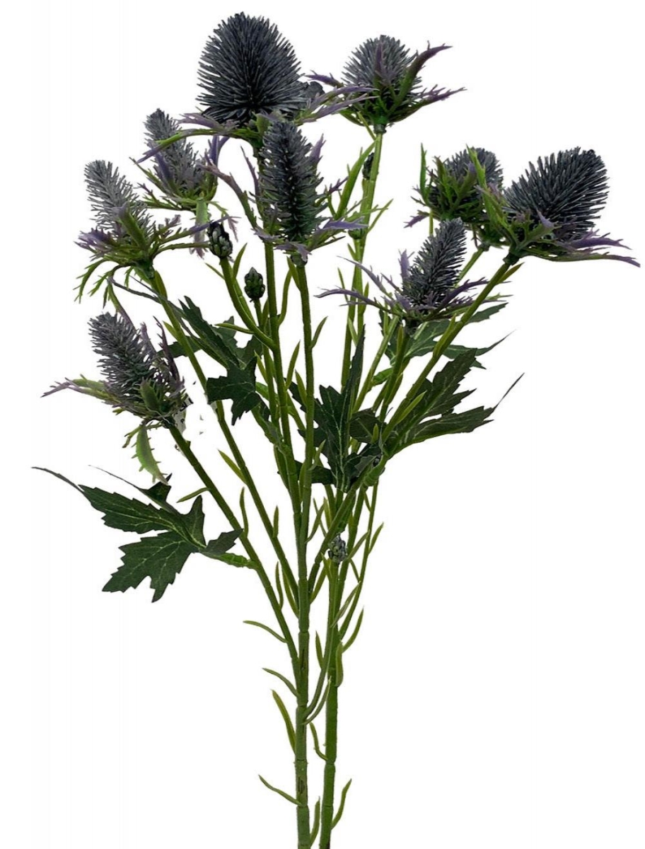 AI-FL4027BLU-Q01 Blue Thistle Spray Faux Plants & Trees