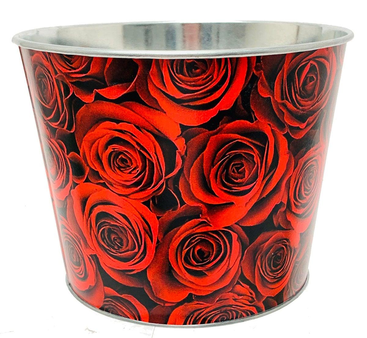 AI-GA4070RED-Q01 Red Roses Print Bucket -  MDR Trading, AI-GA4070RED_Q01