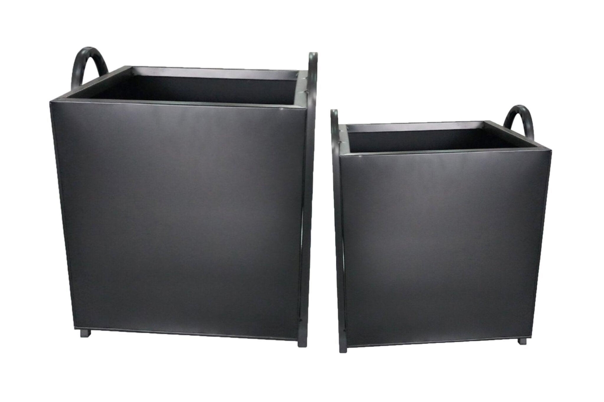 AI-GG9560-Q01 Matte Black Square Planter