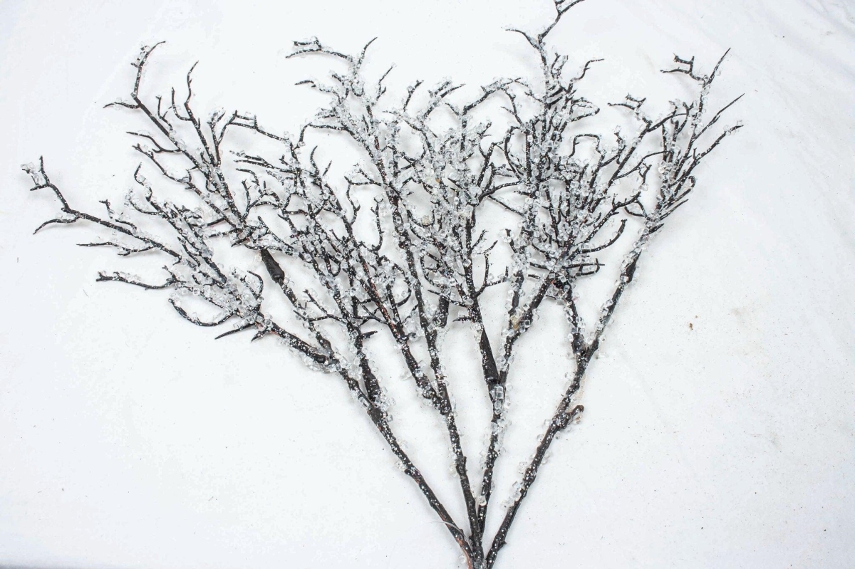 Picture of MDR Trading AI-FL12726-Q02 Iced Branches Faux Plants & Trees&#44; Brown & White - Set of 2