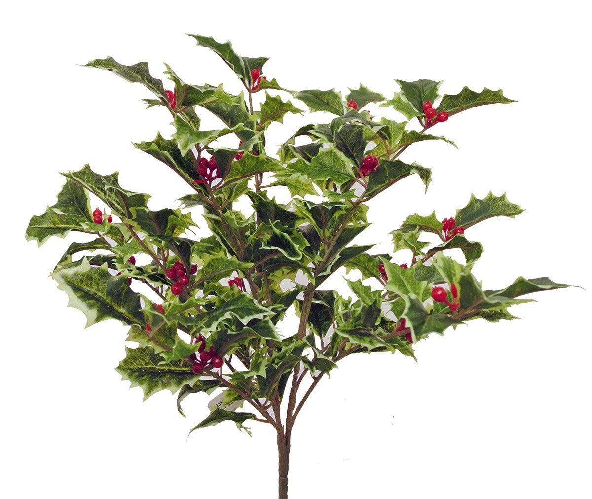 Picture of MDR Trading AI-FL1275VAR-Q02 Holly Green Leaves & Red Berries Faux Plants & Trees - Set of 2