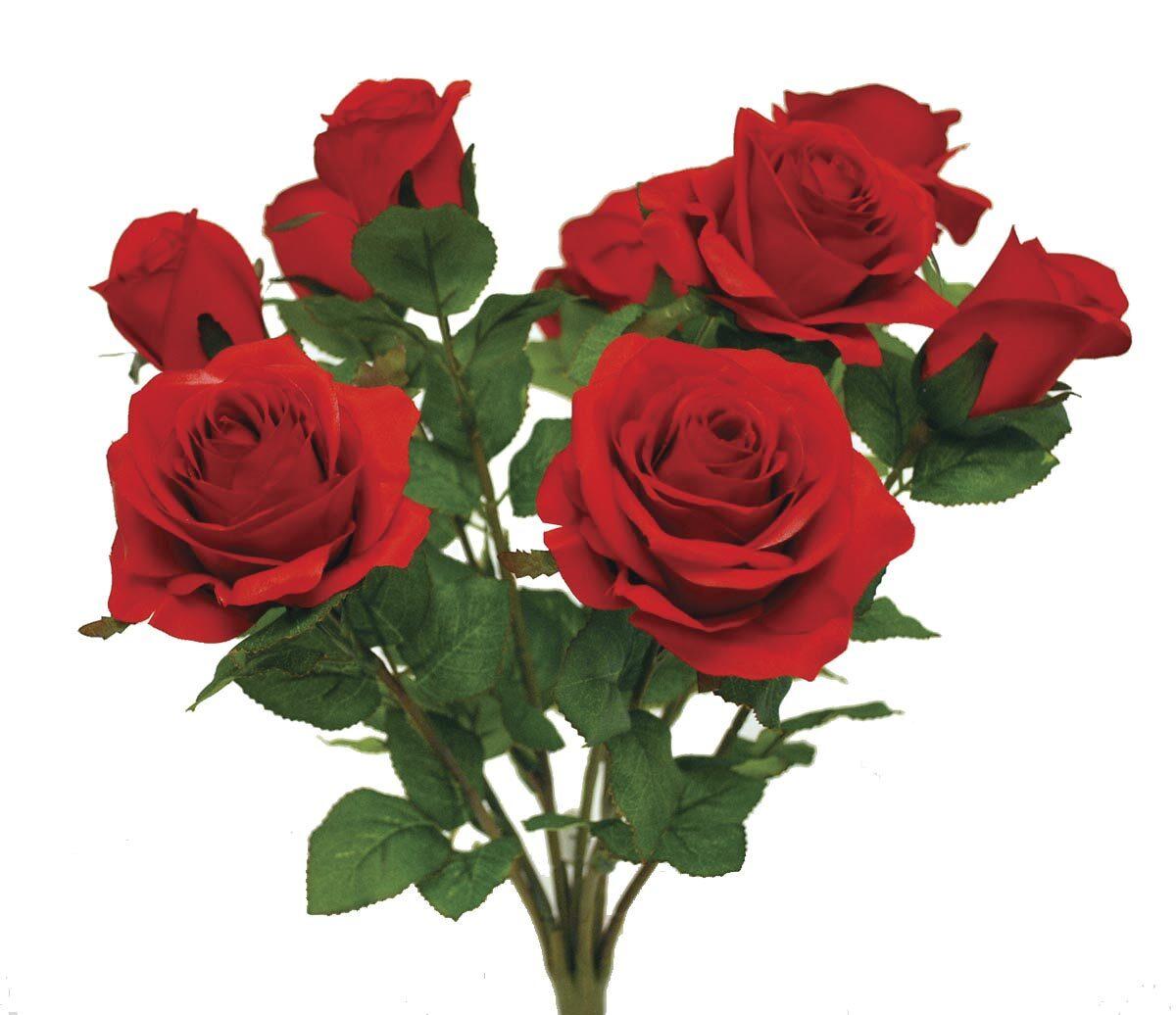 AI-FL3252RED-Q02 Red Elizabeth Roses Artificial Flower - Set of 2 -  MDR Trading, AI-FL3252RED_Q02