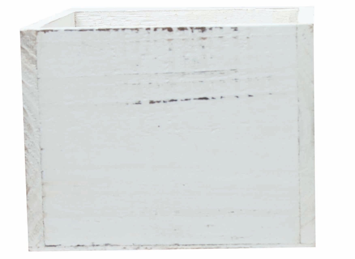 AI-3501COL-Q04 Square White Washed Planter - Set of 4