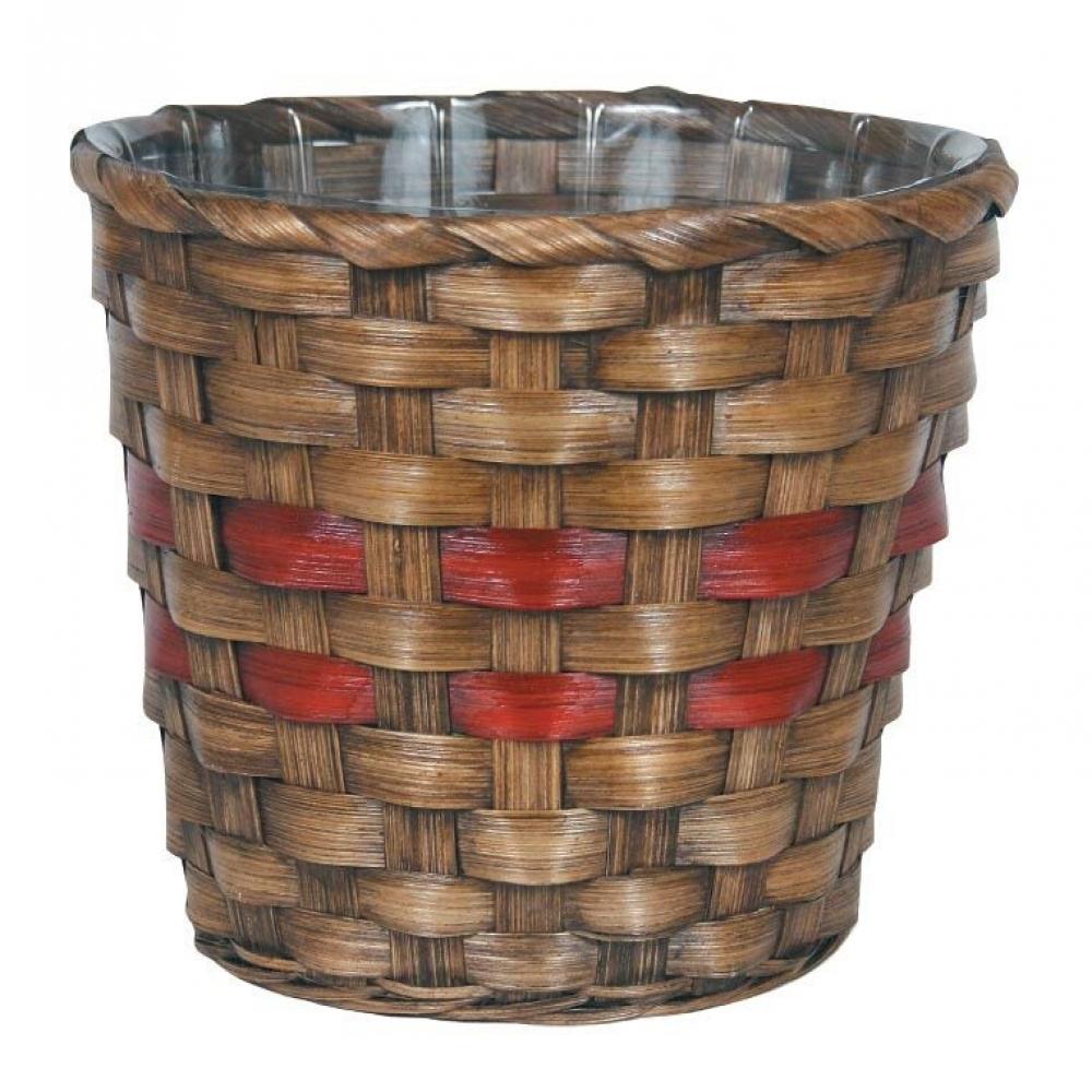 AI-3550NR-Q04 Ginger Brown & Red Woven Planter - Set of 4