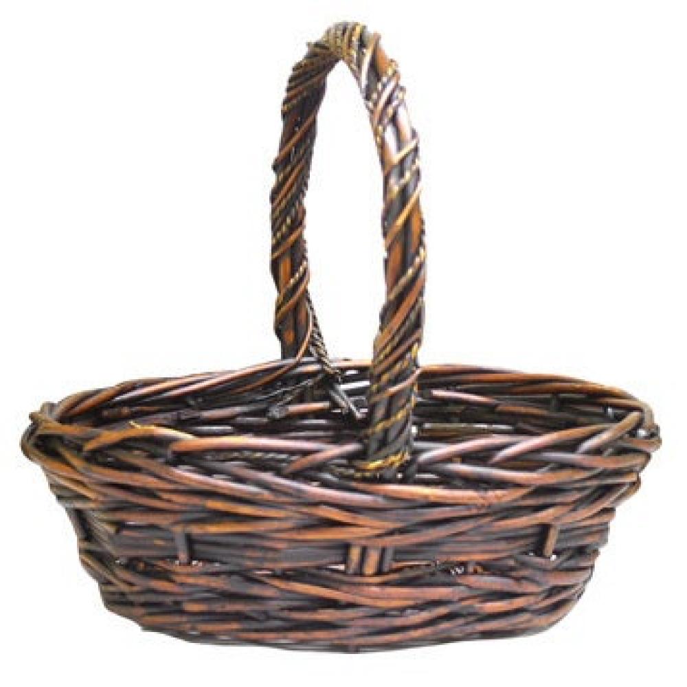 Picture of MDR Trading AI-4270MAHA-Q04 12.5 in. Mahogany Brown Long Handled Willow Basket - Set of 4