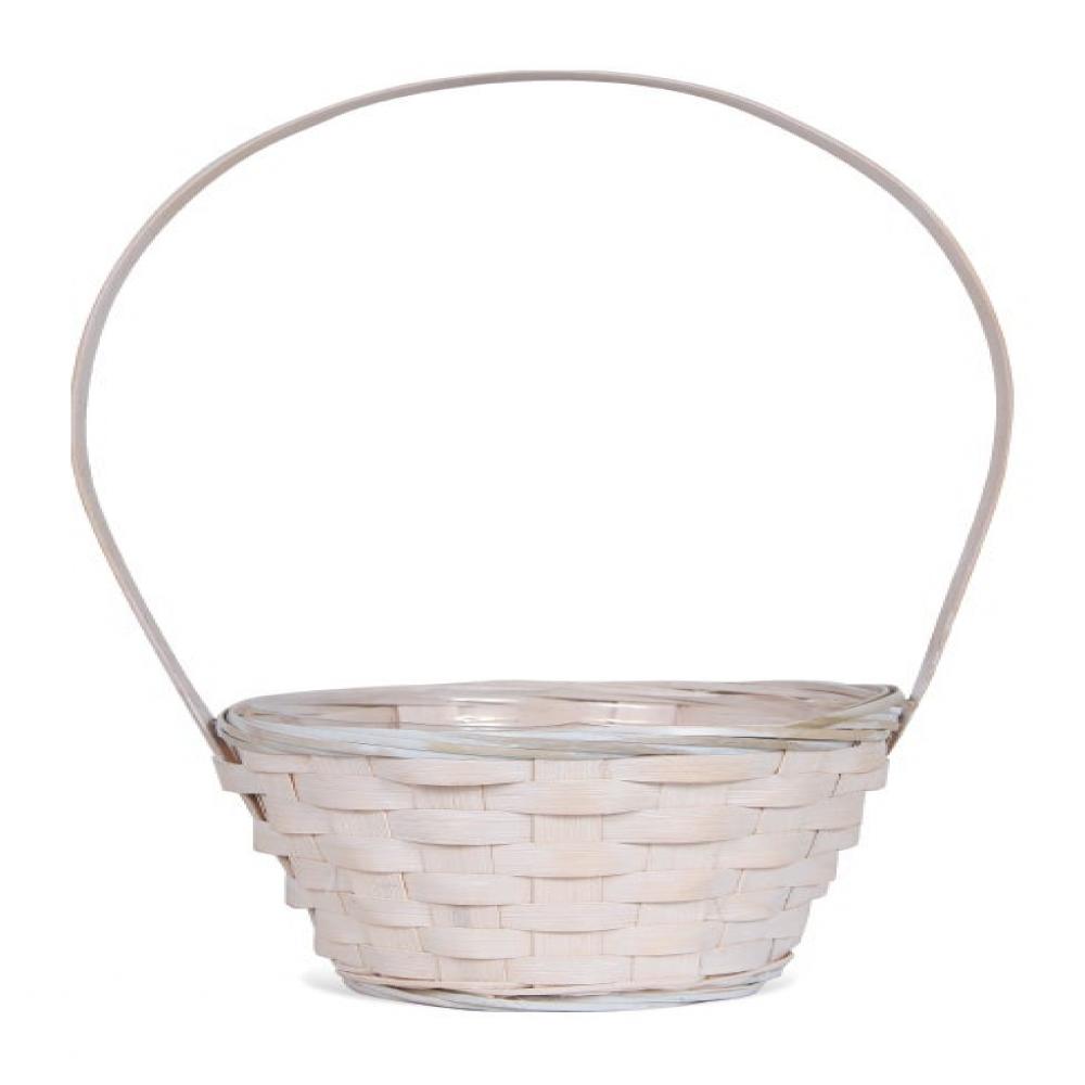 Picture of MDR Trading AI-4507WW-Q04 Long Handled White Washed Bamboo Basket - Set of 4
