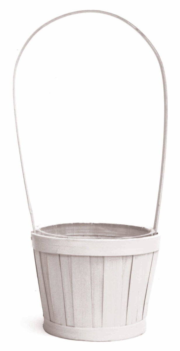 Picture of MDR Trading AI-4515SLW-Q04 White Washed Slat Bamboo Basket - Set of 4
