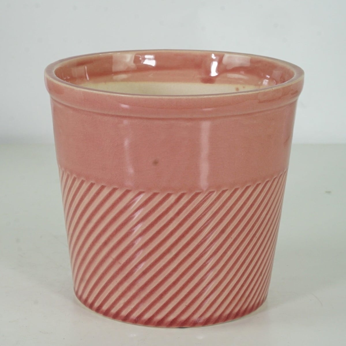 AI-CE10-234-Q04 Pink Swirls & Solid Trim Planter - Set of 4