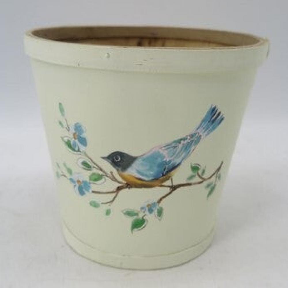Picture of MDR Trading AI-3510-416-Q06 White with Blue Bird on a Branch Basket - Set of 6