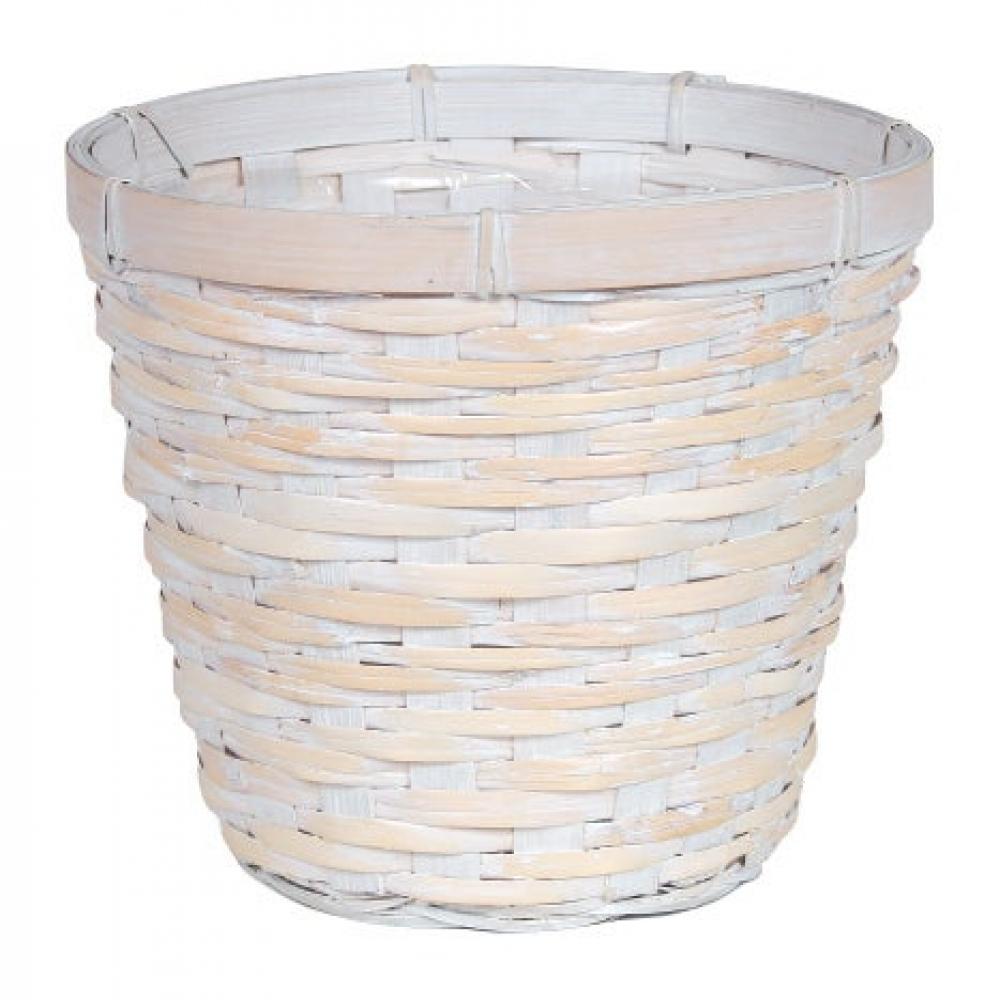 AI-3510WWR-Q02 White Washed Rattan Planter - Set of 2