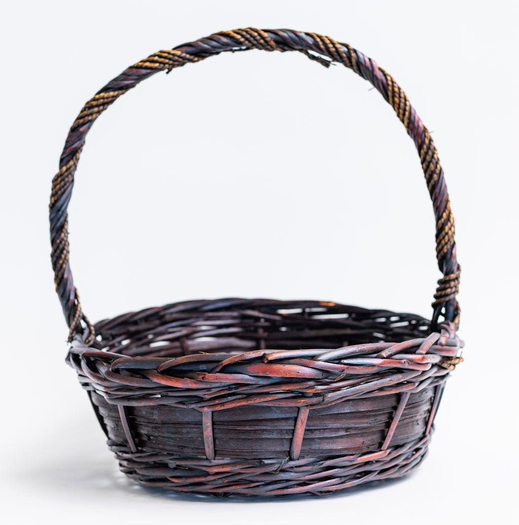 Picture of MDR Trading AI-4065MAHA-Q02 Round Long Handled Basket, Brown - Set of 2