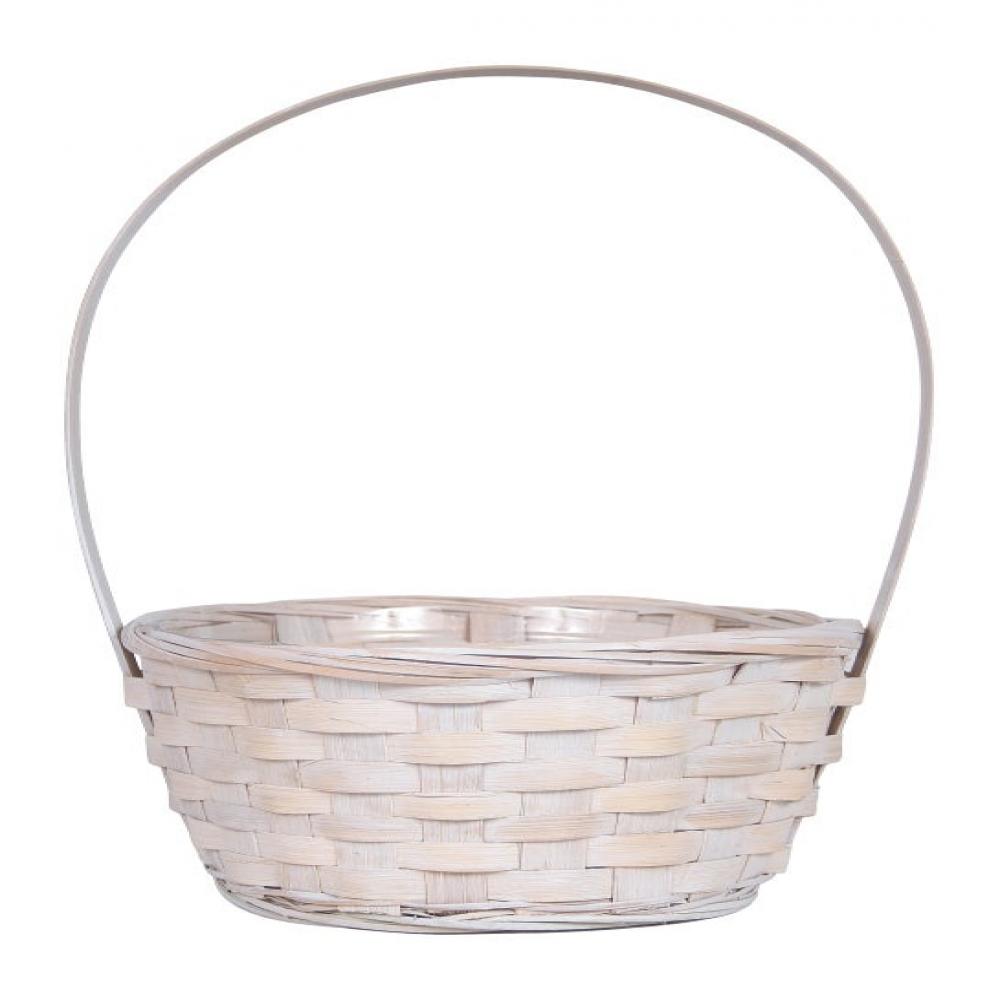 Picture of MDR Trading AI-4518WW-Q02 Bamboo White Washed Long Handled Basket - Set of 2
