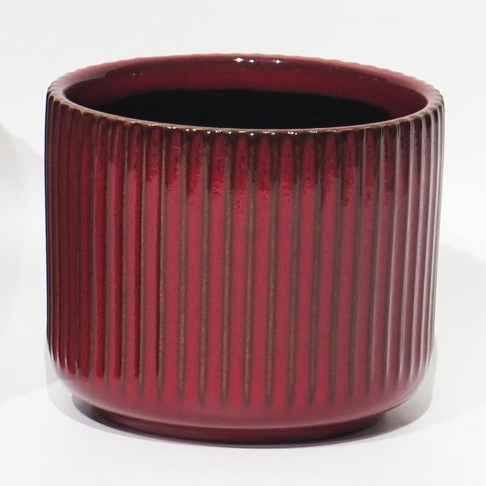 AI-CE00-130-Q02 Red Striped Planter - Set of 2