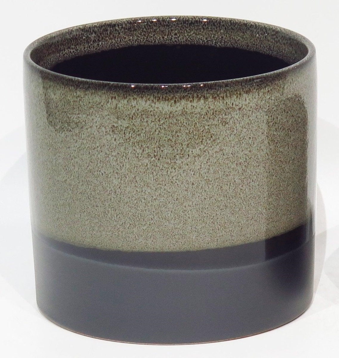 AI-CE10-177-Q02 Black & Gray Reactive Glaze Planter - Set of 2