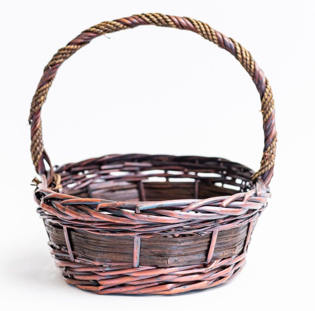 Picture of MDR Trading AI-4065MAHC-Q06 15 in. Round Long Handled Basket, Brown - Set of 6