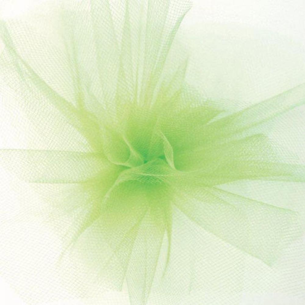 AI-8014120019-Q04 6 in. x 25 Yards Citrus Green Tulle Ribbon - Set of 4