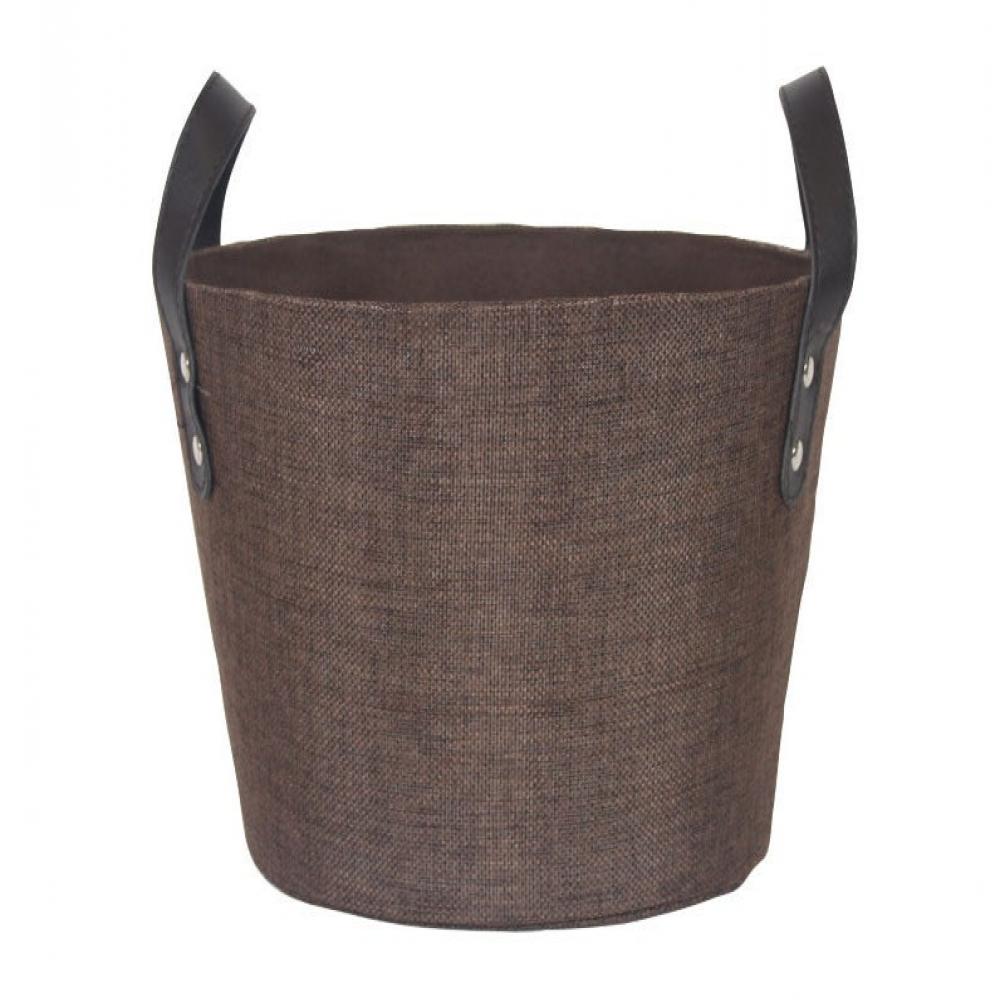 Picture of MDR Trading AI-2025AVBR-Q04 Brown Fabric with Faux Leather Handles Basket - Set of 4