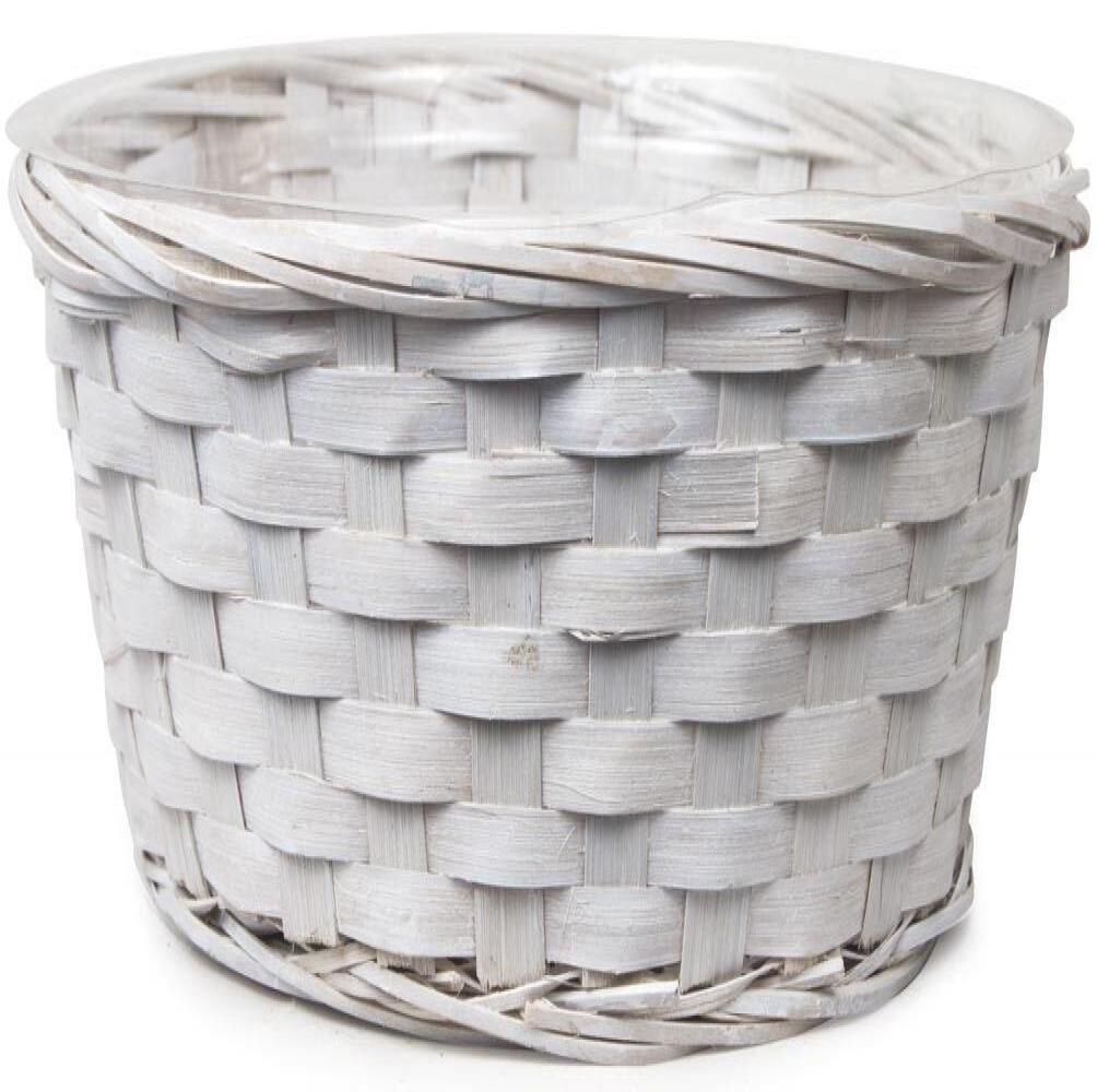 Picture of MDR Trading AI-2025WW-Q04 4 in. White Woven Wicker Basket - Set of 4
