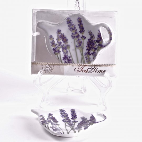 Picture of Hi-Line Gift CBD-2-T048 Porcelain Tea Bag Holders in Gift Box, Lavender