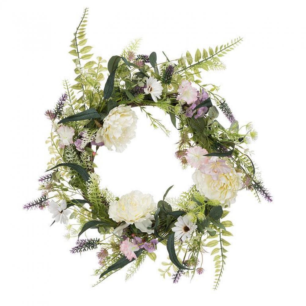 Picture of MDR Trading AB-27-MEADOW-212-Q01 Peonies&#44; Flowers & Greenery Wreath&#44; Multi Color