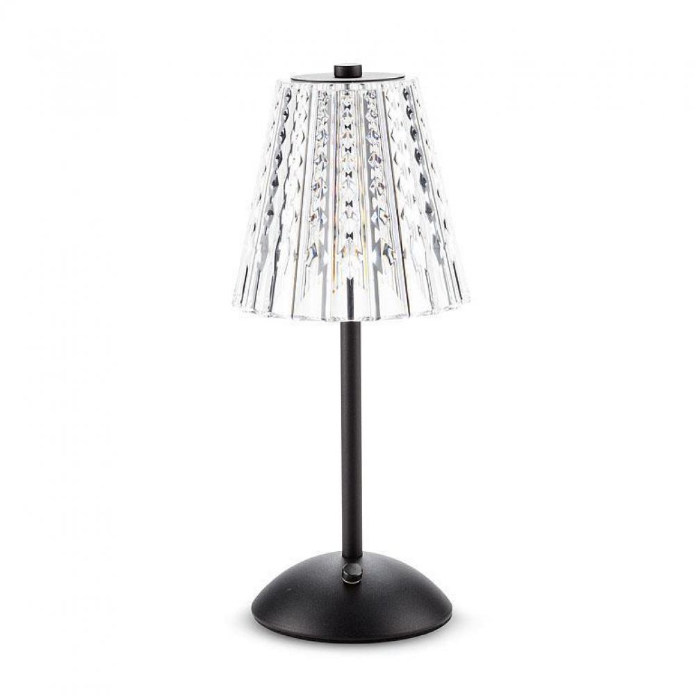 Picture of MDR Trading AB-27-TRILITE-098-BLK-Q01 Crystal Shade LED Table Lamp&#44; Clear & Black
