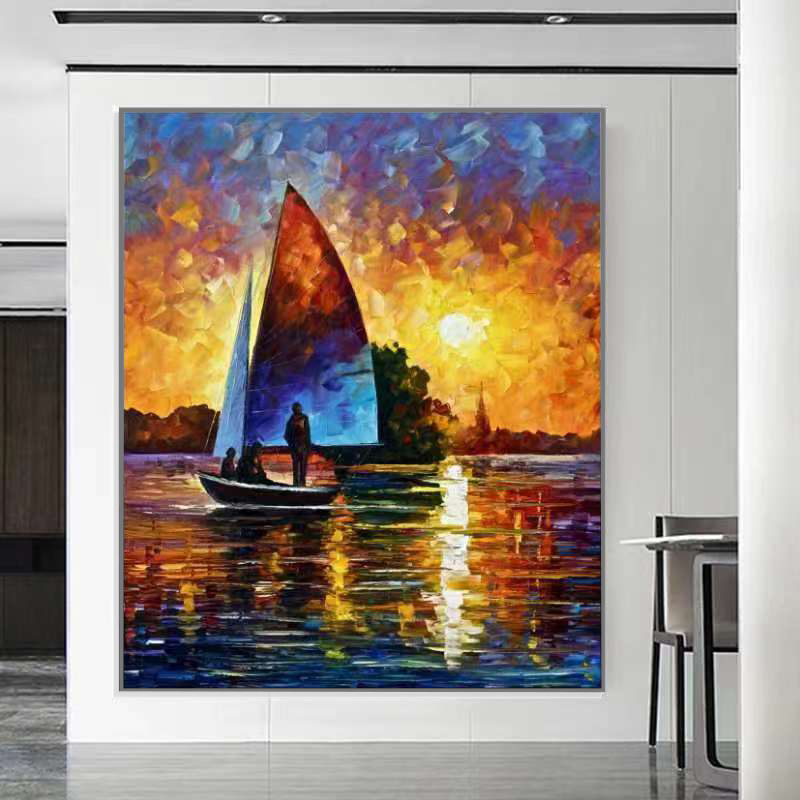 Picture of MDR Trading CR-10-32x48 Sail Away Silver Framed Artwork&#44; Multi Color - 32 x 48 in.