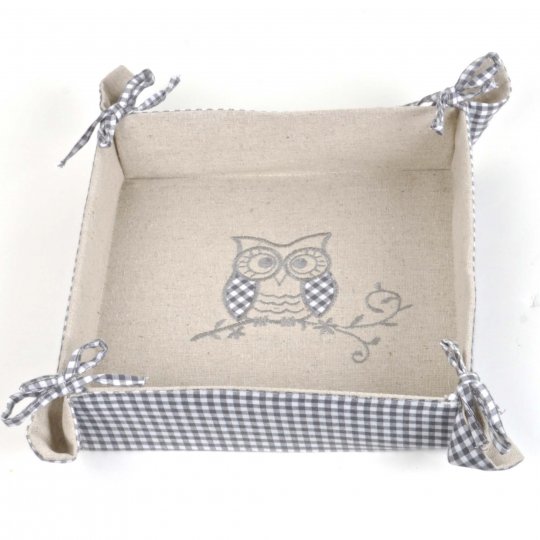 Picture of Hi-Line Gift FBBB-002-OW Kitchen Linen Bread Basket - Owl
