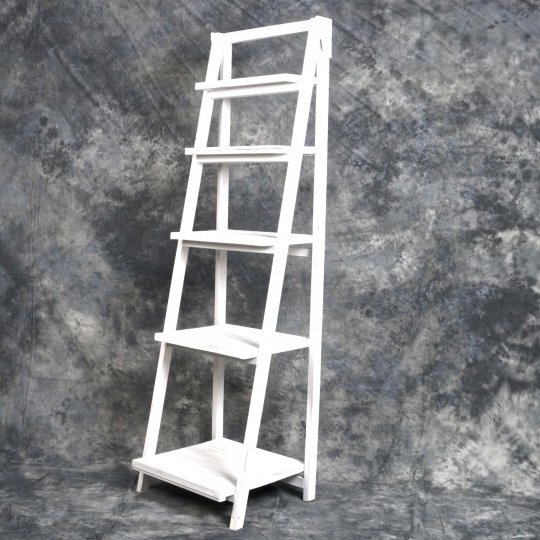 Picture of Hi-Line Gift FWP13005W Vintage Style&#44; Wooden 5 Shelves&#44; Flower Stand - Washed White