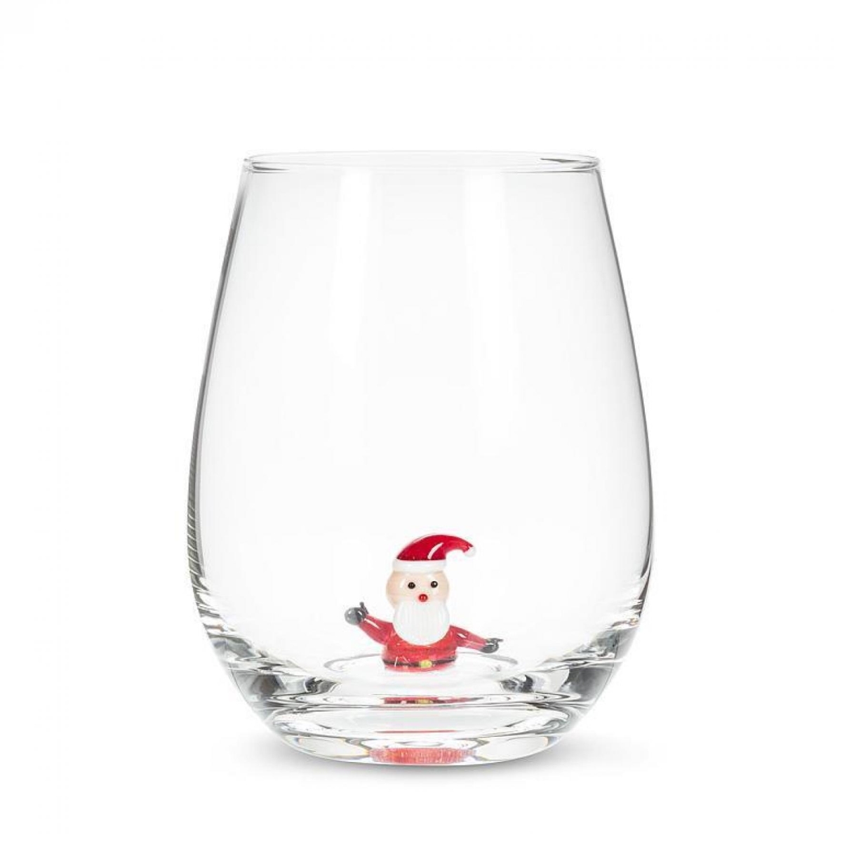 AB-27-VINO-213-Q01 4.5 in. 20 oz Santal in The Base of A Stemless Wine Glass - Clear, White & Red