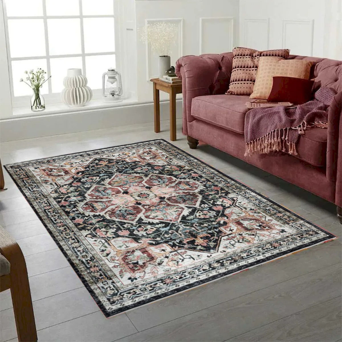VA-BRI-58-1002 Brio I Washable Non Slip Modern Rug 5'X8'