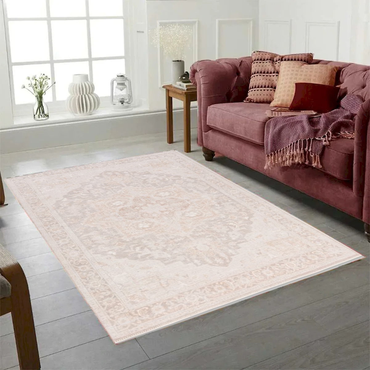 VA-AUR-91-1472 Aura Beige Gold Area Rug 9'X12'
