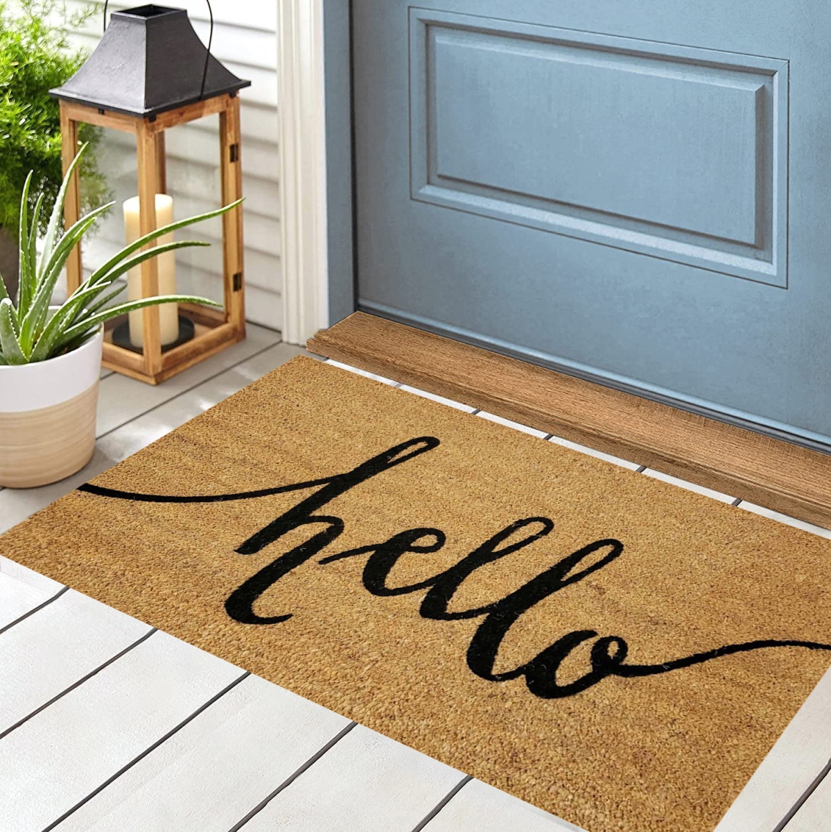 VA-DMC-1848-NIV12 Hello Coir Doormat 18'X48'