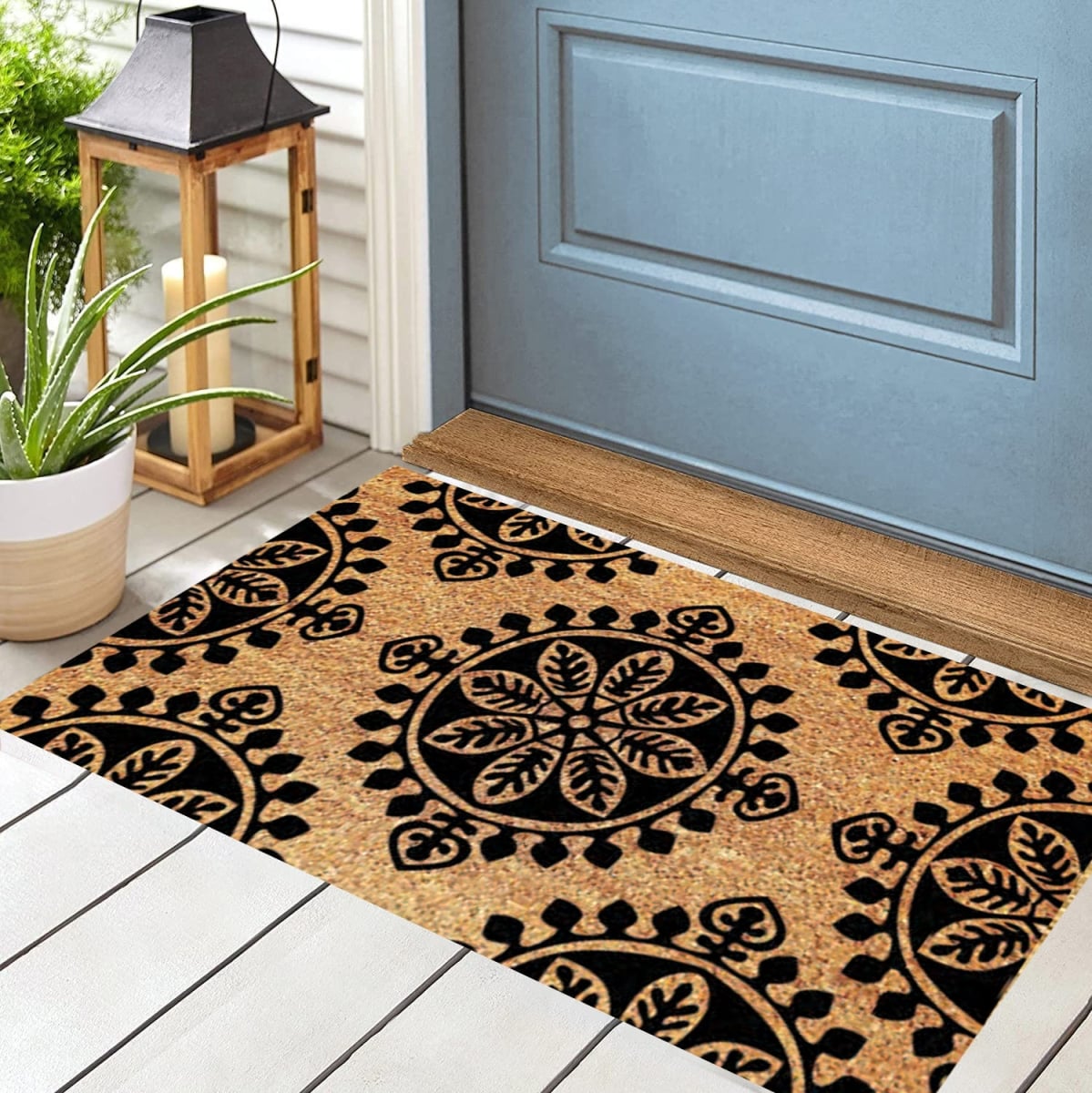 VA-DMC-1848-NIV20 Brown And Black Patterned Coir Doormat 18'X48'