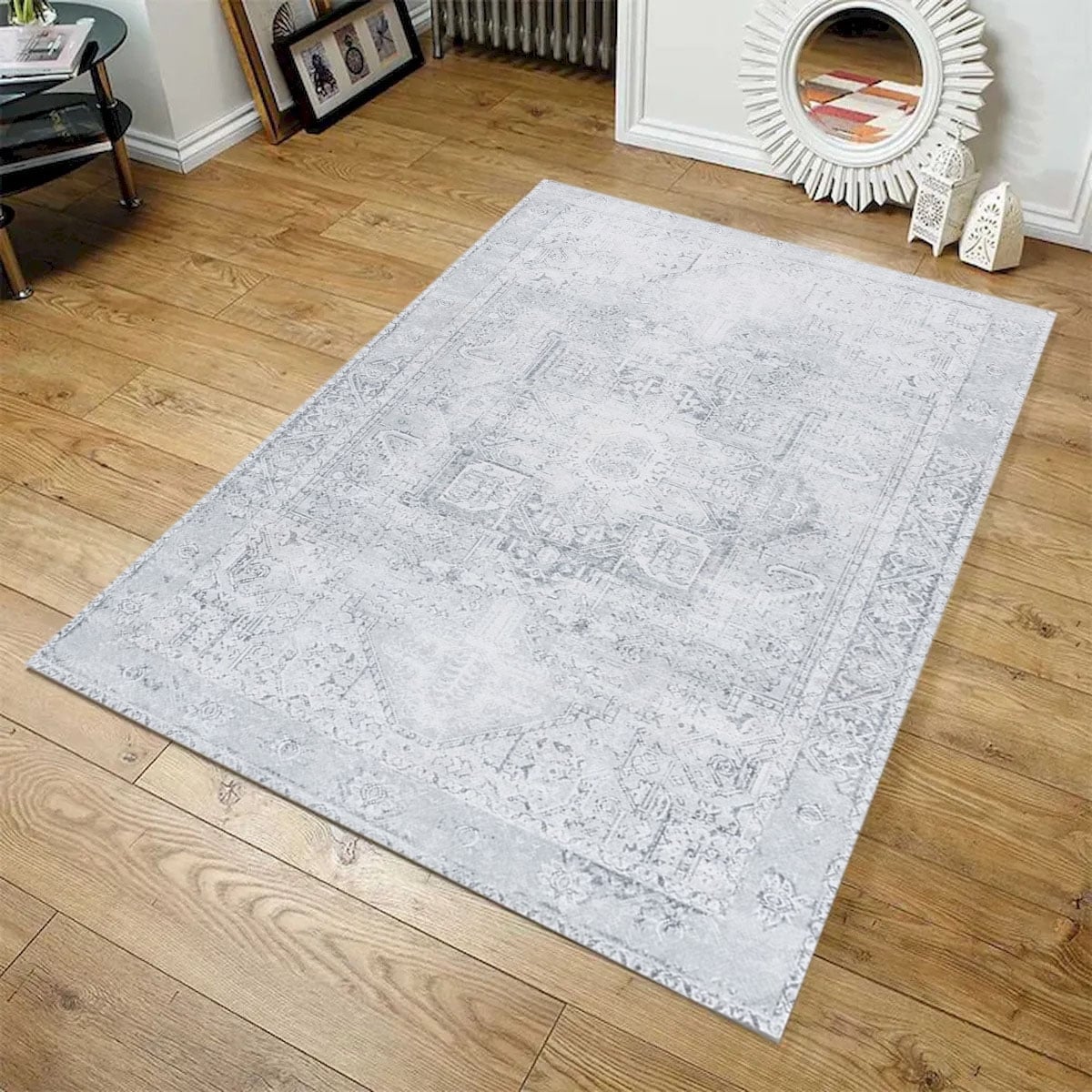 VA-PPL-2676-903 Sparx I Transitional Gray Washable Modern Rug 2'6'X7'6'