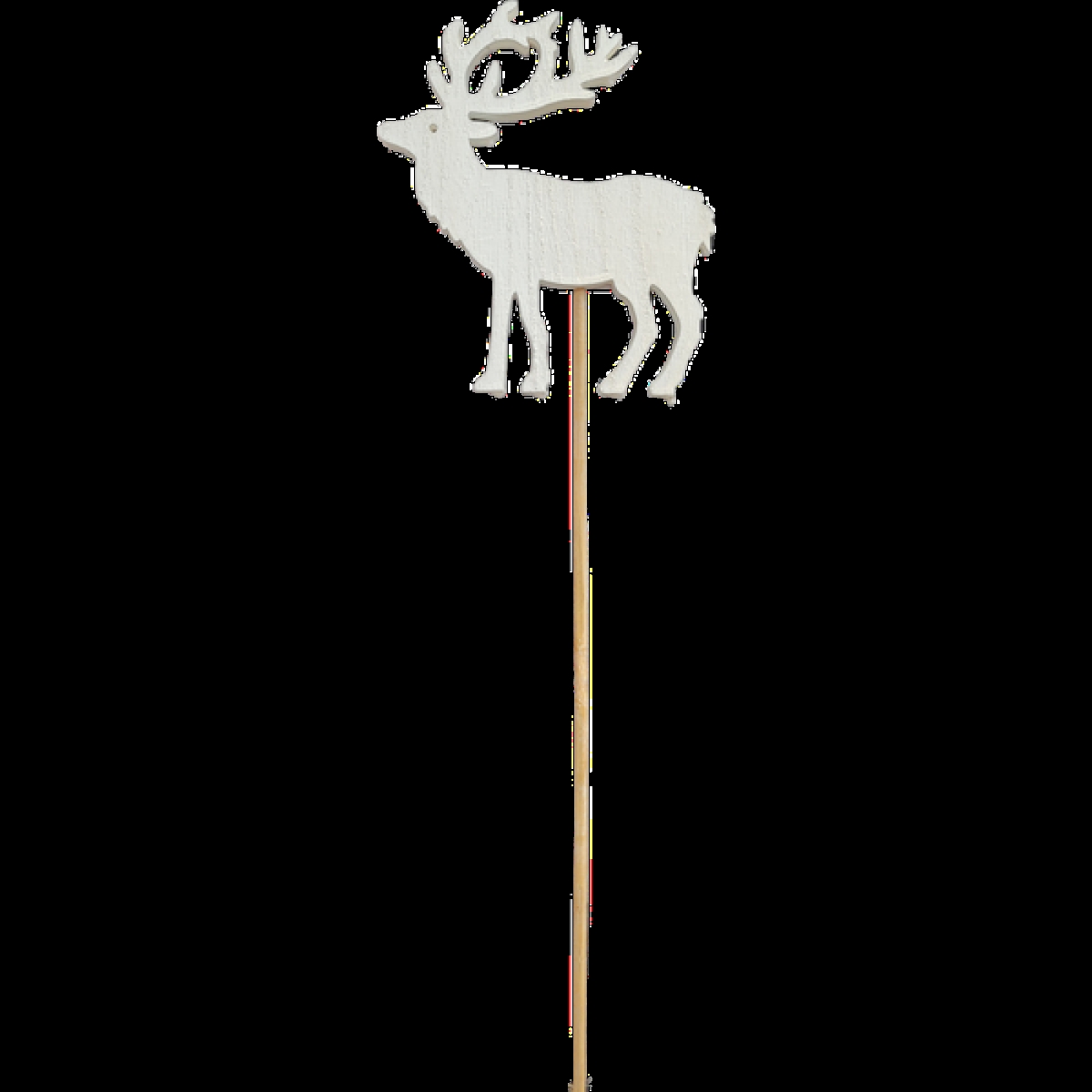 AP-CDL888DR_Q01 White Wood Reindeer Pick Christmas Decor