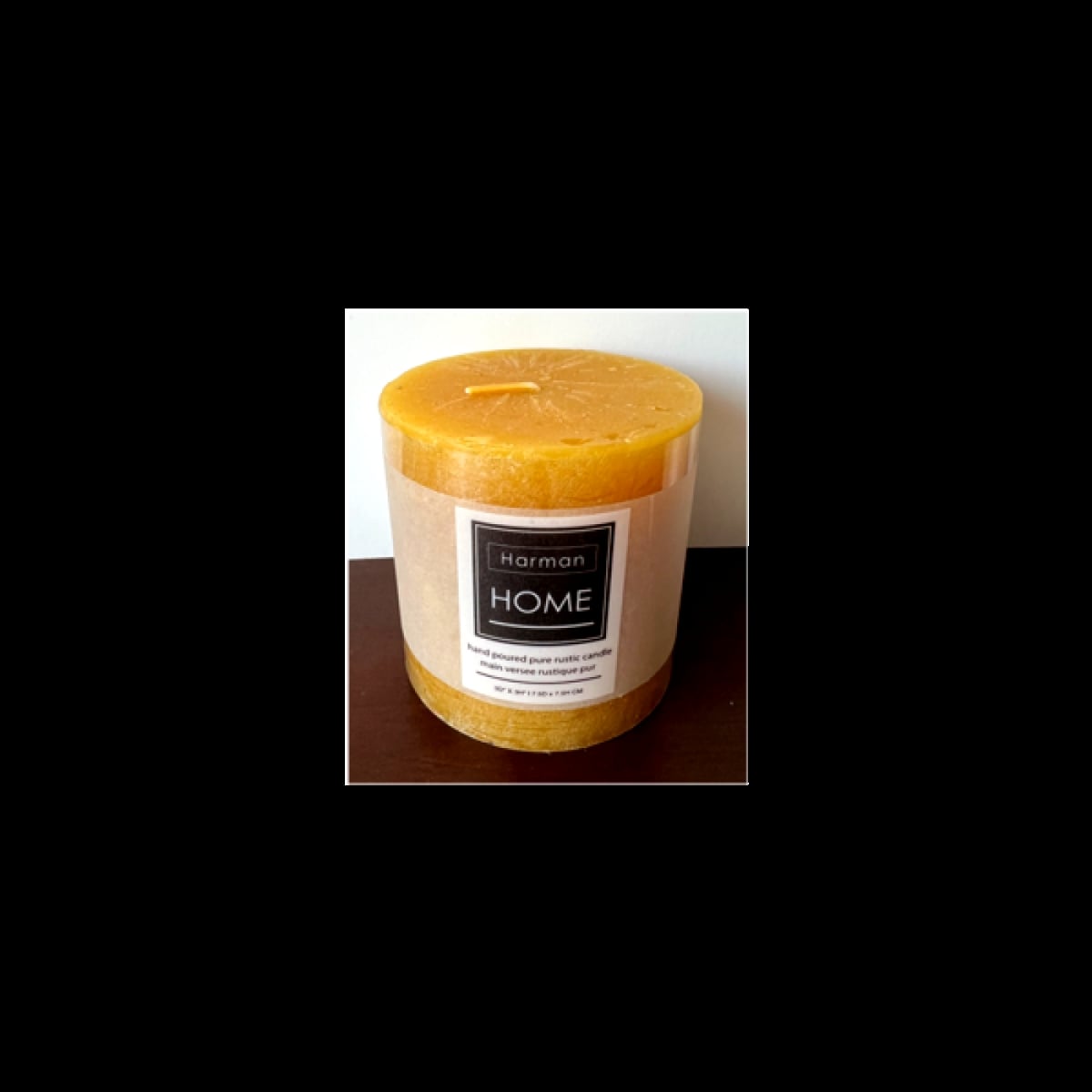AP-CNDL202YL33_Q01 Hand Poured Pure Rustic Yellow Pillar Candle