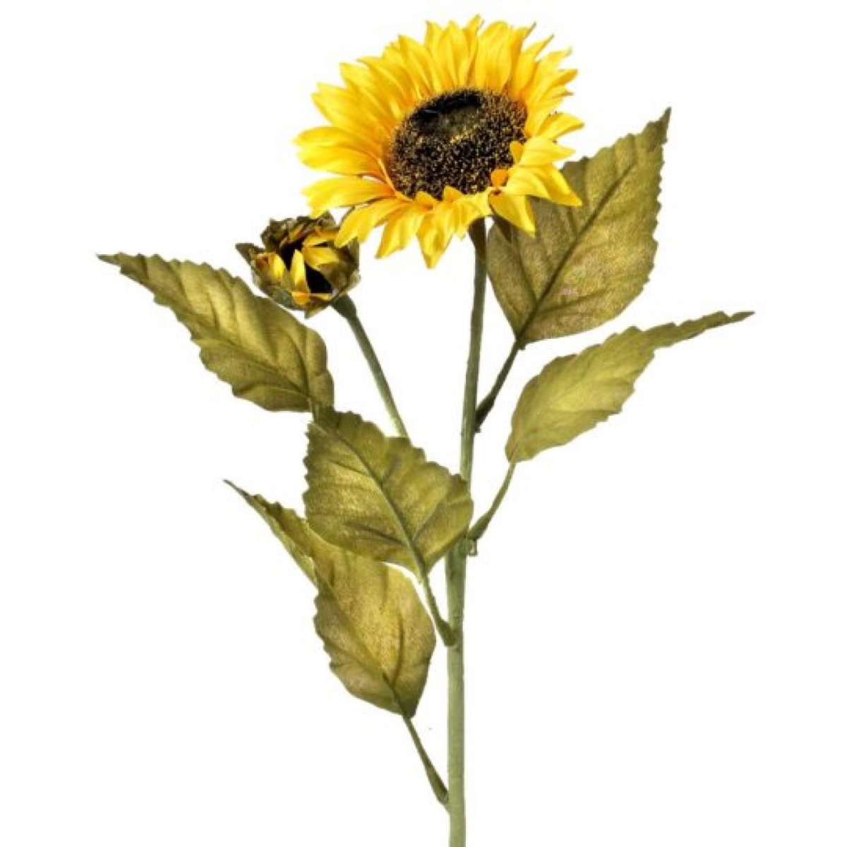 CM-RT254YE_Q01 Sunflower Spray With Bud Artificial Flower