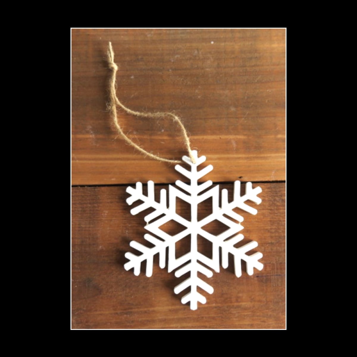 AP-CDL892SF5_Q01 White Wood Snowflake Ornament