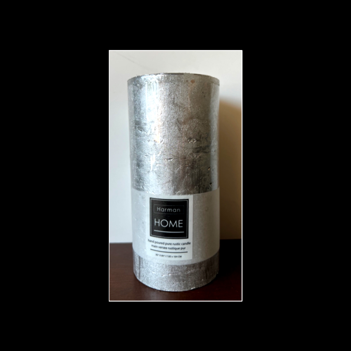 AP-CNDL211SL36_Q01 Silver Hand Poured Pillar Candle