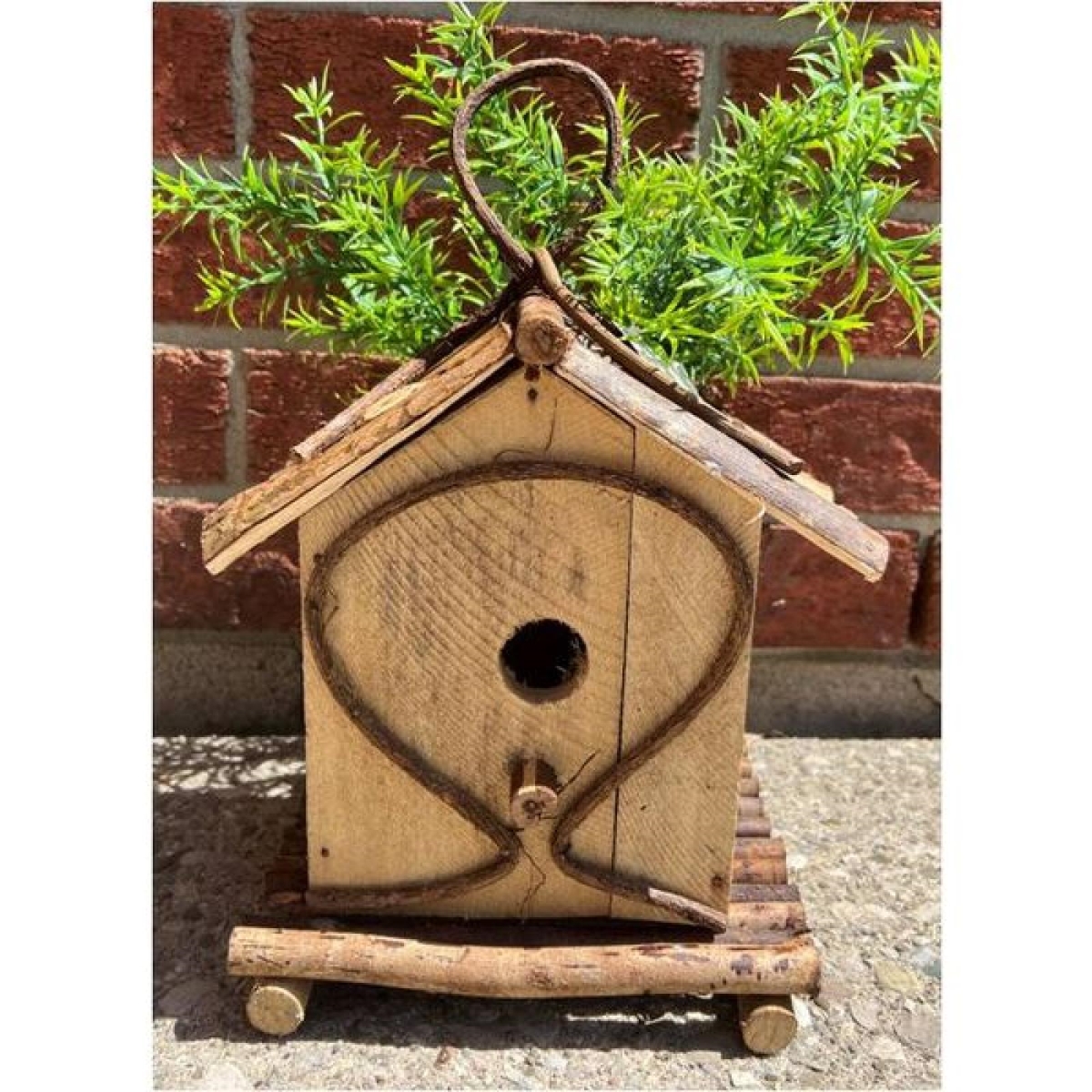 Picture of MDR Trading Inc. AP-PL570BHS_Q01 Wood -- Barkwood And Vine Hanging Birdhouse 7&apos;X7&apos;X15&apos;Oh Bird House