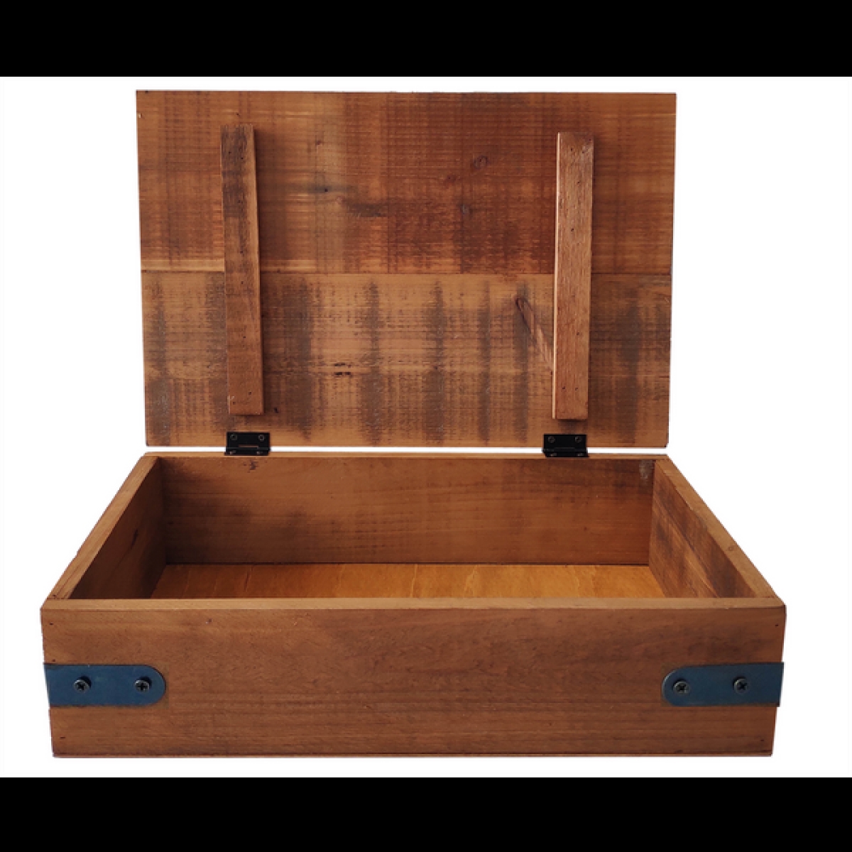 AP-CBX760T_Q01 Wood With Hinged Cover And Iron Brackets Storage Box