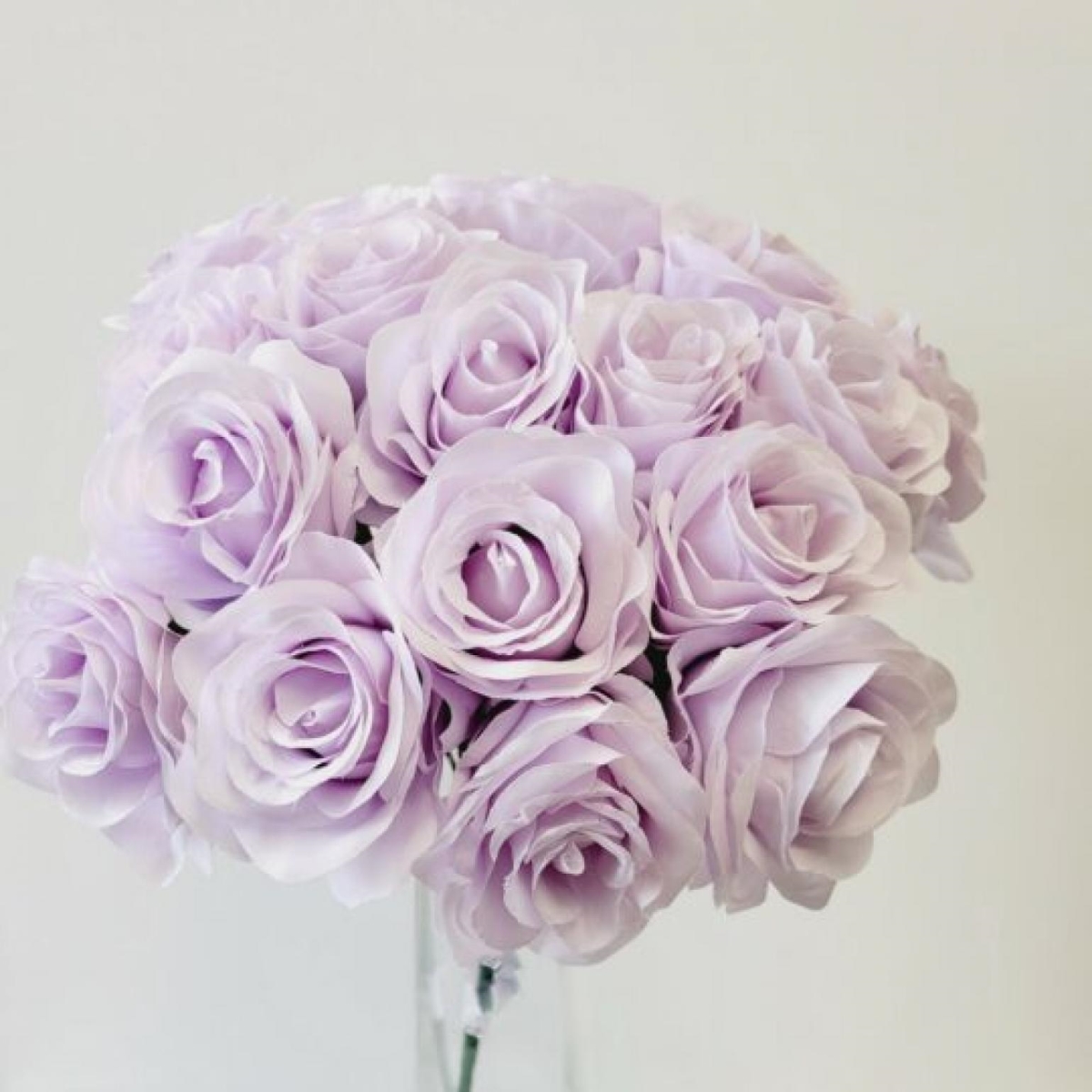 CM-TC006LI_Q01 Lilac Purple Rose Bush Artificial Flower