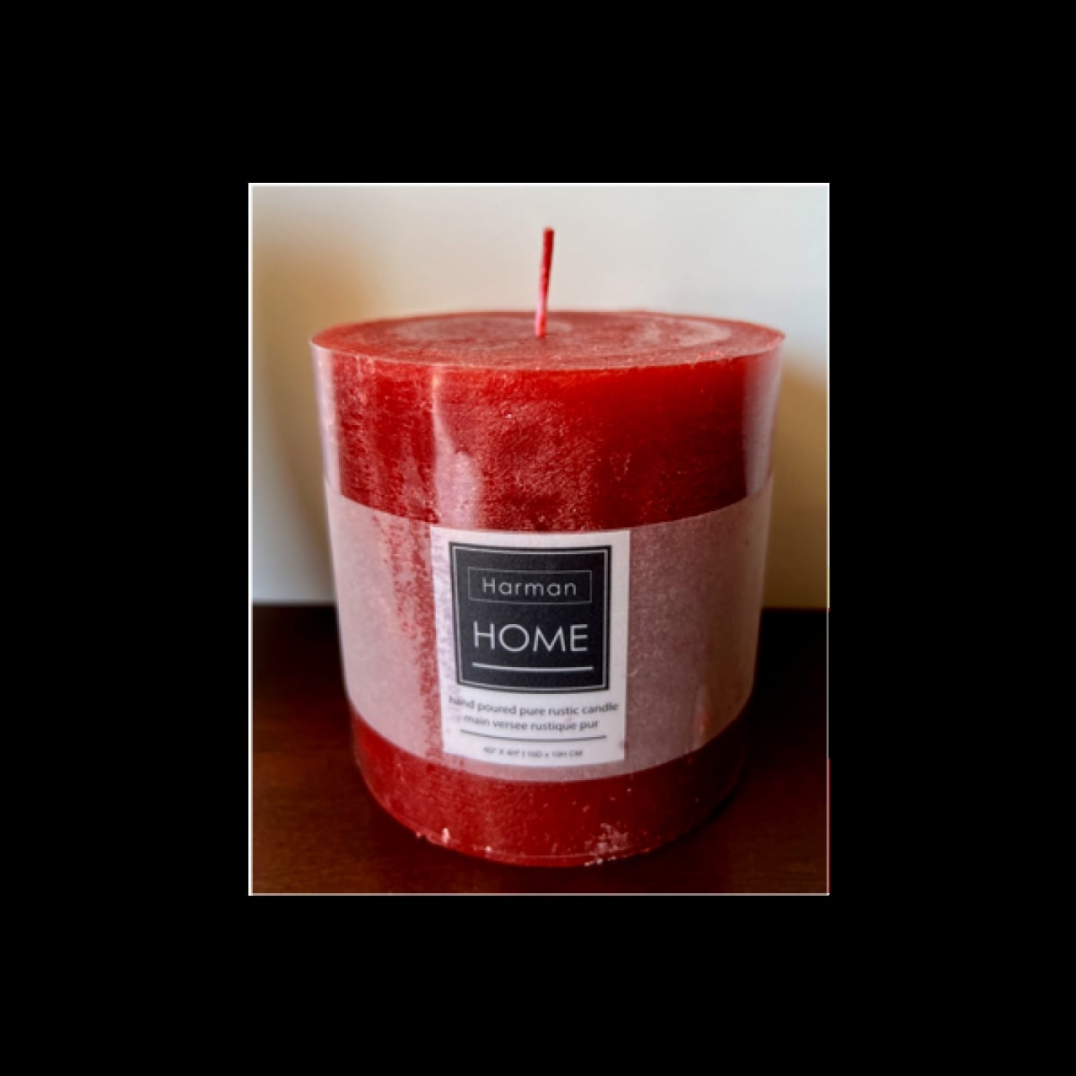 AP-CNDL221RD44_Q01 Red Pillar Hand Poured Candle
